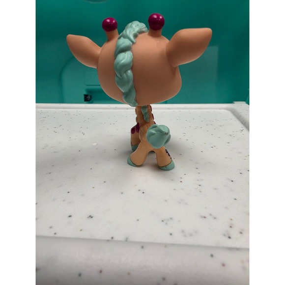Littlest Pet Shop Other - LPS Littlest Pet Shop Giraffe #2303 Teal and Pink Collectable Figure Pet